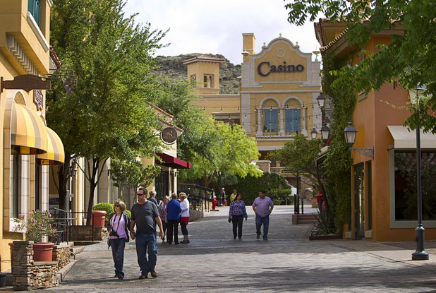 People stroll through MonteLago Village at Lake Las Vegas on Sunday, April 10, 2016, in Henderson.