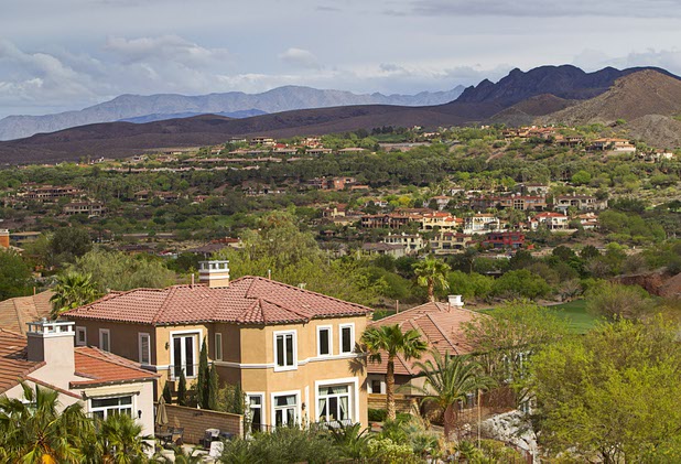 Homes are shown at Lake Las Vegas on Sunday, April 10, 2016, in Henderson.