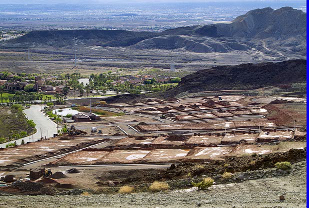 Land is prepared for new homes at Lake Las Vegas on Sunday, April 10, 2016, in Henderson.