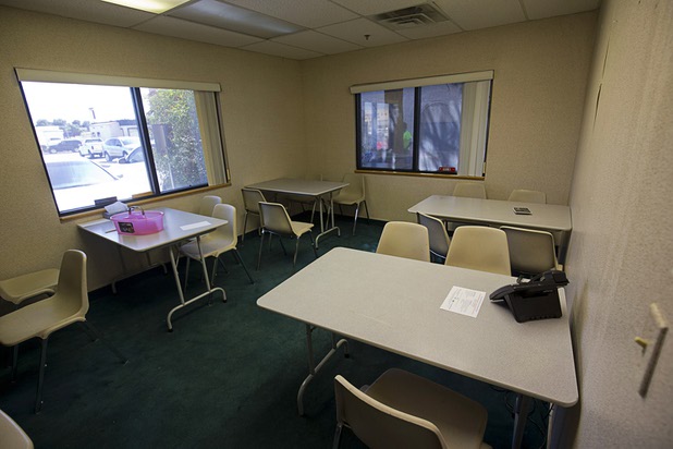 A classroom is shown at HELP of Southern Nevada Thursday, April 14, 2016.