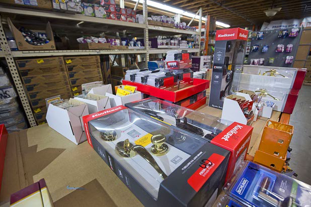 Donated building materials and supplies from the Home Depot Foundation is shown in the Framing Hope Warehouse at HELP of Southern Nevada Thursday, April 14, 2016. Donated materials are sold to other local nonprofits. The warehouse is not open to the public.