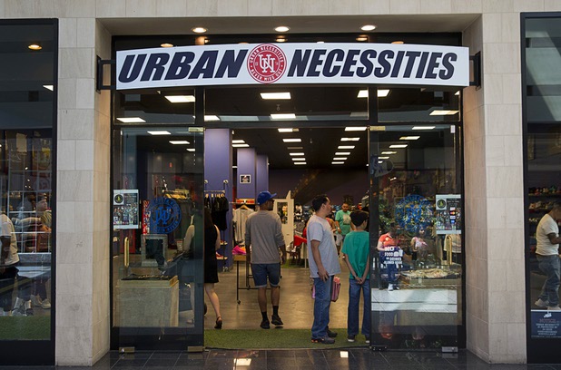 The entrance to Urban Necessities is shown in the Boulevard mall Sunday, April 17, 2016.