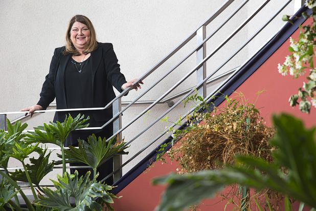 Debbie Banko, CEO and founder of Link Technologies, poses at her office in Summerlin Monday, April 25, 2016. 