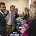 Mark Davis and David Beckham Make Stadium Presentation