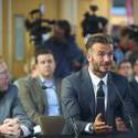 Mark Davis and David Beckham Make Stadium Presentation