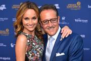 Chefs Giada De Laurentiis and Salvatore Calabrese appear on the red carpet before the Vegas Uncork'd Grand Tasting Friday, April 29, 2016, at Caesars Palace.