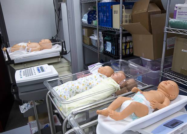 Nursing simulation dolls are shown at the Roseman University of Health Sciences in Henderson Tuesday, May 3, 2016.