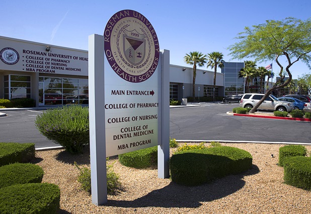 An exterior view of the Roseman University of Health Sciences in Henderson Tuesday, May 3, 2016.
