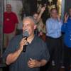 UNLV Runnin Rebels head coach Marvin Menzies speaks to the audience during the Coaches vs. Cancer fundraising event at Born and Raised on Wednesday evening.
