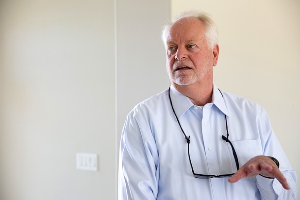 Ted Price, president of Elation Homes, responds to a question during an interview in a home under construction at the Valley Heights by Elation Homes subdivision Wednesday, May 4, 2016, in Moapa Valley.