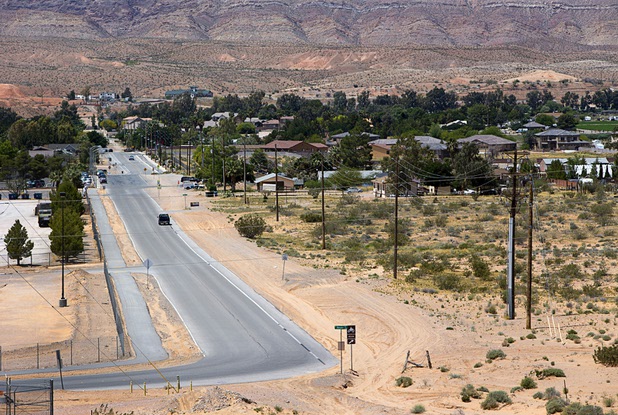 A view of Whipple Avenue on Wednesday, May 4, 2016, in Moapa Valley.