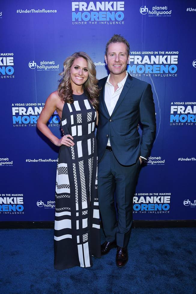 Robyn Mellor and Paul Zerdin attend attend opening night of Frankie Moreno’s “Under the Influence” on Wednesday, May 4, 2016, at Planet Hollywood.