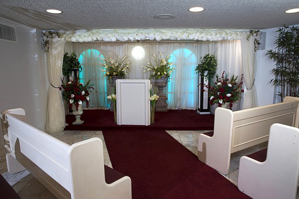 A view of Plaza Royale Wedding Chapel on Sunday, May 8, 2016, at the Plaza in downtown Las Vegas. Owners Greg and Marina Welch relocated to the Plaza after many years of running a chapel in the Riviera.