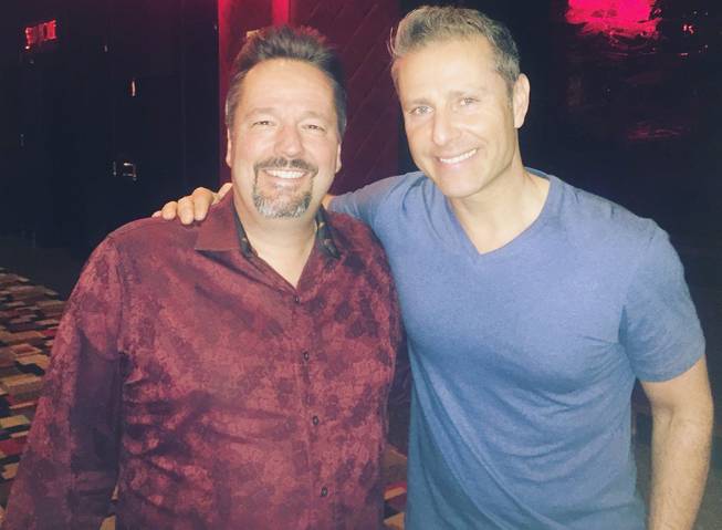 Ventriloquist Terry Fator and Paul Zerdin on Friday, May 6, 2016, at Planet Hollywood.