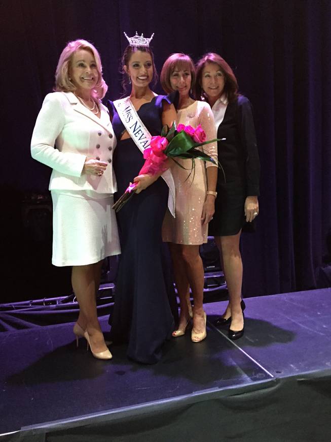 The 2016 Miss Nevada America Pageant on Friday, May 6, 2016, at Tropicana Showroom. Bailey Gumm of Minden, second from left, was crowned the winner. The 2016 Miss Nevada’s Outstanding Teen also was announced, and Heather Renner of Reno was declared the winner.