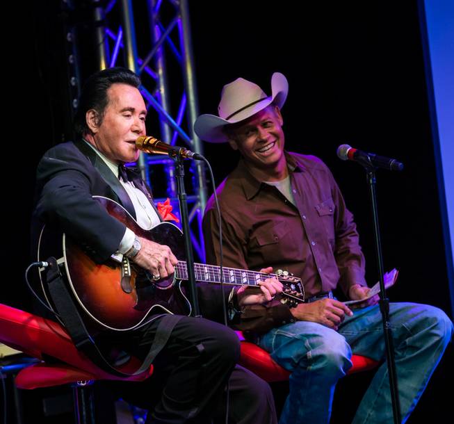 The grand opening of Wayne Newton’s “Up Close and Personal” on Wednesday, May 11, 2016, at Bally’s. Neal McCoy, right, was a special guest.