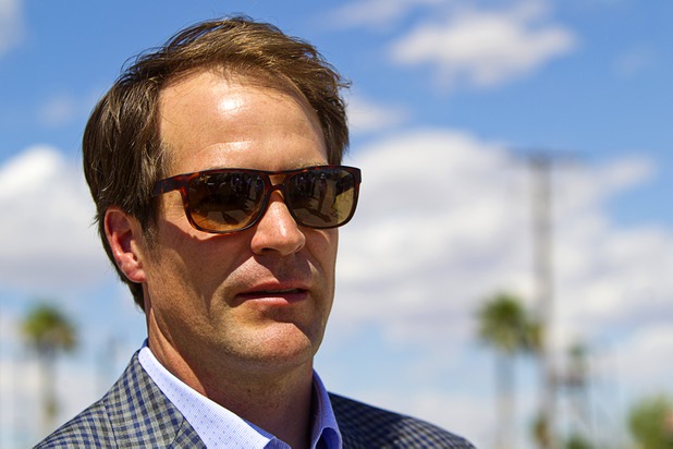 Nate Carlson, vice president of development for the Wolff Company, is interviewed during groundbreaking ceremony for Fremont9, a new apartment complex at East Fremont and Ninth streets, in downtown Las Vegas, Monday, May 16, 2016.