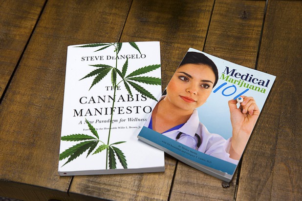 Reading material is shown on a table in the lobby of Thrive Cannabis Marketplace, a medical marijuana dispensary, Tuesday, May 17, 2016.