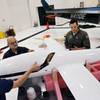 From left, Joe Cummings, Mike Lukens and Mike Toland of National Security Technologies, a contractor for the National Nuclear Security Administration, work on a drone May 19, 2016, at the Remote Sensing Laboratory in Las Vegas. Officials from the Nevada National Security Site announced the purchase of two unmanned aerial vehicles as part of a test program to provide arial radiological monitoring in the event of an emergency.