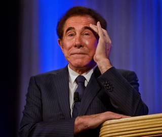 Steve Wynn listens to a question during his keynote speech opening the International Conference on Gambling & Risk Taking at  the Mirage on Tuesday, June 7, 2016.