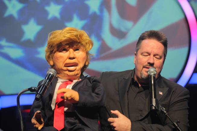 Mirage headliner Terry Fator and his new puppet, Donald Trump.
