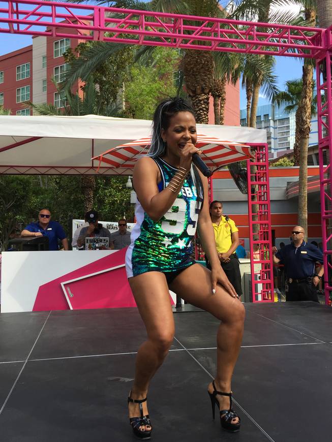 Christina Milian at Go Pool on Saturday, June 11, 2016, at Flamingo Las Vegas.