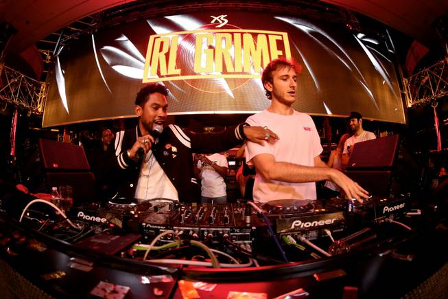 Miguel and DJ RL Grime at XS on Monday, June 13, 2016, in Encore.