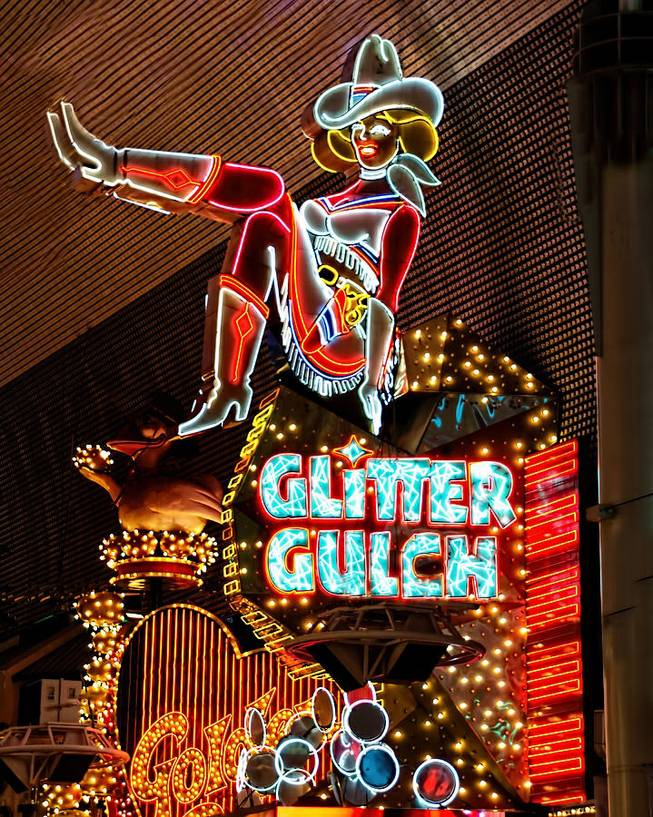 Vegas Vickie at Glitter Gulch in downtown Las Vegas.