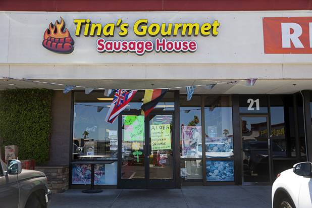An exterior view of Tina's Gourmet Sausage House, 2101 S Decatur Blvd., Thursday, June 16, 2016.