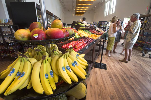 Fresh produce is displayed during the official opening of the Seasons Market at Lake Las Vegas in Henderson Tuesday, June 21, 2016. The neighborhood grocery store and specialty market is located in MonteLago Village.