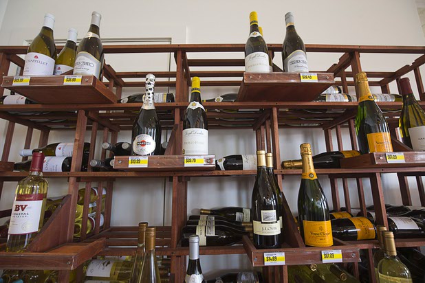Wine is displayed during the official opening of the Seasons Market at Lake Las Vegas in Henderson Tuesday, June 21, 2016. The neighborhood grocery store and specialty market is located in MonteLago Village.