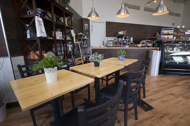 A small dining area is shown in the Seasons Market at Lake Las Vegas in Henderson Tuesday, June 21, 2016. The neighborhood grocery store and specialty market is located in MonteLago Village.