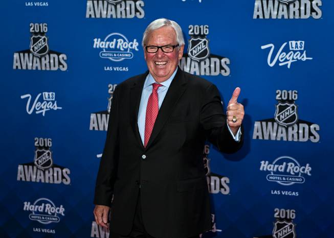 Bill Foley gives a “thumb’s up” to a new Las Vegas hockey team while on the red carpet for the 2016 NHL Awards at the Joint on Wednesday, June 22, 2016, at the Hard Rock Hotel.