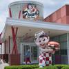 A Big Boy statue stands outside a Frisch's Big Boy restaurant May 22, 2015, in Columbus, Ohio. Frisch’s Restaurants Inc. has unveiled a new look for Big Boy, no longer hoisting his signature sandwich and his formerly chubby cheeks noticeably tighter, as part of a rebranding effort.