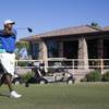 Jeffrey Hankins watches his drive off the both tee at the Club at Sunrise golf course, 5483 Club House Dr., Sunday, July 17, 2016.