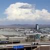 The new Federal Aviation Administration tower, left, is shown at McCarran International Airport Tuesday, August 2, 2016.