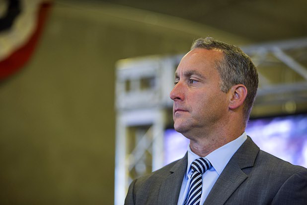 Matthew Albence, assistant director of ICE's Office of Enforcement and Removal Operations, attends an opening ceremony for the Federal Justice Tower, a new office building in downtown Las Vegas, Thursday, Aug. 18, 2016. The building will provide office space for multiple components of U.S. Immigration and Customs Enforcement, the U.S. Attorneys Office for the District of Nevada, the Federal Protective Service and the Department of Labors Office of the Inspector General.