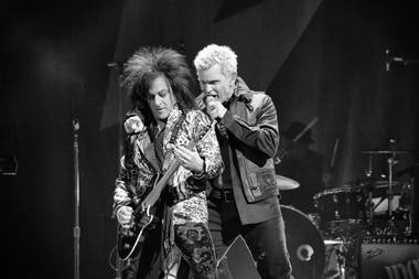 Billy Idol, left, and Steve Stevens perform Friday, Sept. 2, 2016, at the House of Blues.