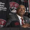 Marvin Menzies is announced as the UNLV men's basketball new head coach during a media conference inside the Mendenhall Center on April 22, 2016.