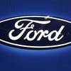 This Feb. 11, 2016, file photo shows the Ford logo on display at the Pittsburgh International Auto Show in Pittsburgh.