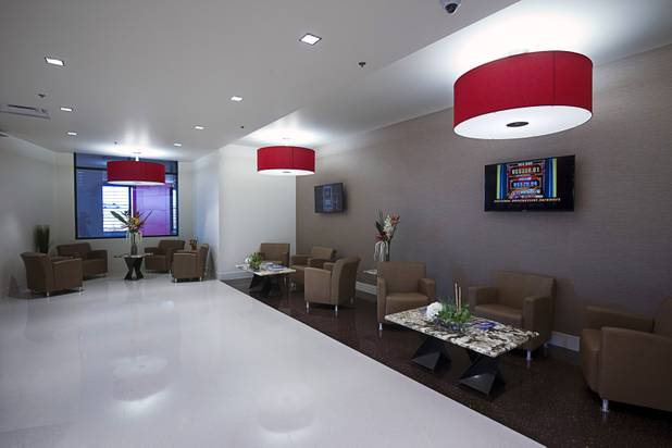 A view of the lobby in new 291,000 sq. ft. headquarters of Ainsworth North America near I-215 and Jones Boulevard Thursday Sept. 22, 2016. Ainsworth North America is the U.S. division of Australian slot manufacturer Ainsworth Game Technology.