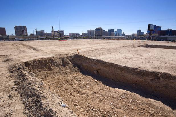 A view of property being developed for a luxury apartment complex on Spring Mountain Road near Chinatown Monday, Sept. 26, 2016. The 295-unit complex is being developed by the Fore Property Company in partnership with Argosy Real Estate Partners. 