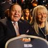 Las Vegas Sands CEO Sheldon Adelson and his wife, Miriam, wait for the presidential debate between Hillary Clinton and Donald Trump at Hofstra University in Hempstead, N.Y., Monday, Sept. 26, 2016. 