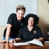 Dina Poist-Proto, left, and Dina Proto are the founders of Teazled, an LGBT greeting card company. 