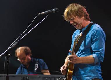 Phish guitarist Trey Anastasio performs in concert with his band at the MGM Grand Garden Arena on Friday, Oct. 28, 2016.