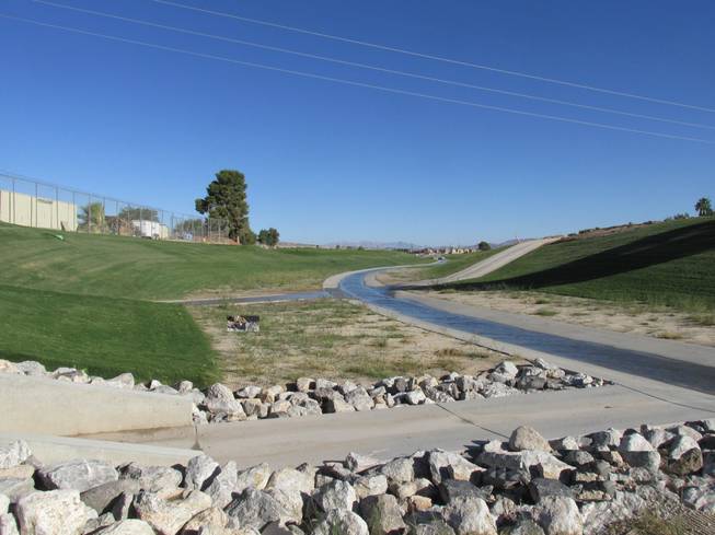 A remodeled portion of the Las Vegas Wash Sloan Channel