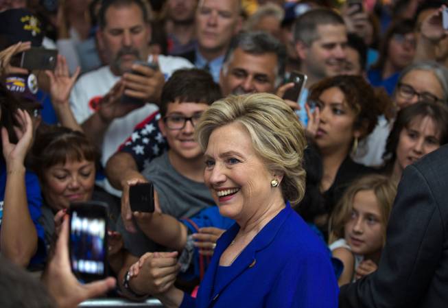 Hillary Clinton has a rally and meets supporters at the UA Local 525 Plumbers and Pipefitters Union building on Wednesday, Nov. 2, 2016.