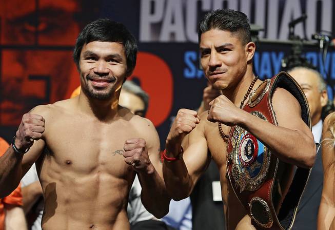 Pacquiao and Vargas Make Weight For Title Fight
