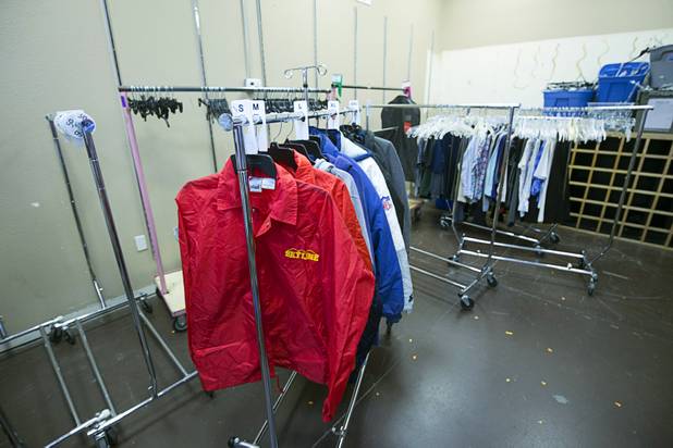A sorting area for donated clothing is shown in the Brady Caipa Volunteer & Distribution Center at Project 150 Thursday, Nov. 10, 2016. The nonprofit was created to help homeless, displaced and disadvantaged High School students.
