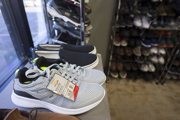 Shoes are shown in Betty's Boutique at Project 150 Thursday, Nov. 10, 2016. The nonprofit was created to help homeless, displaced and disadvantaged High School students.